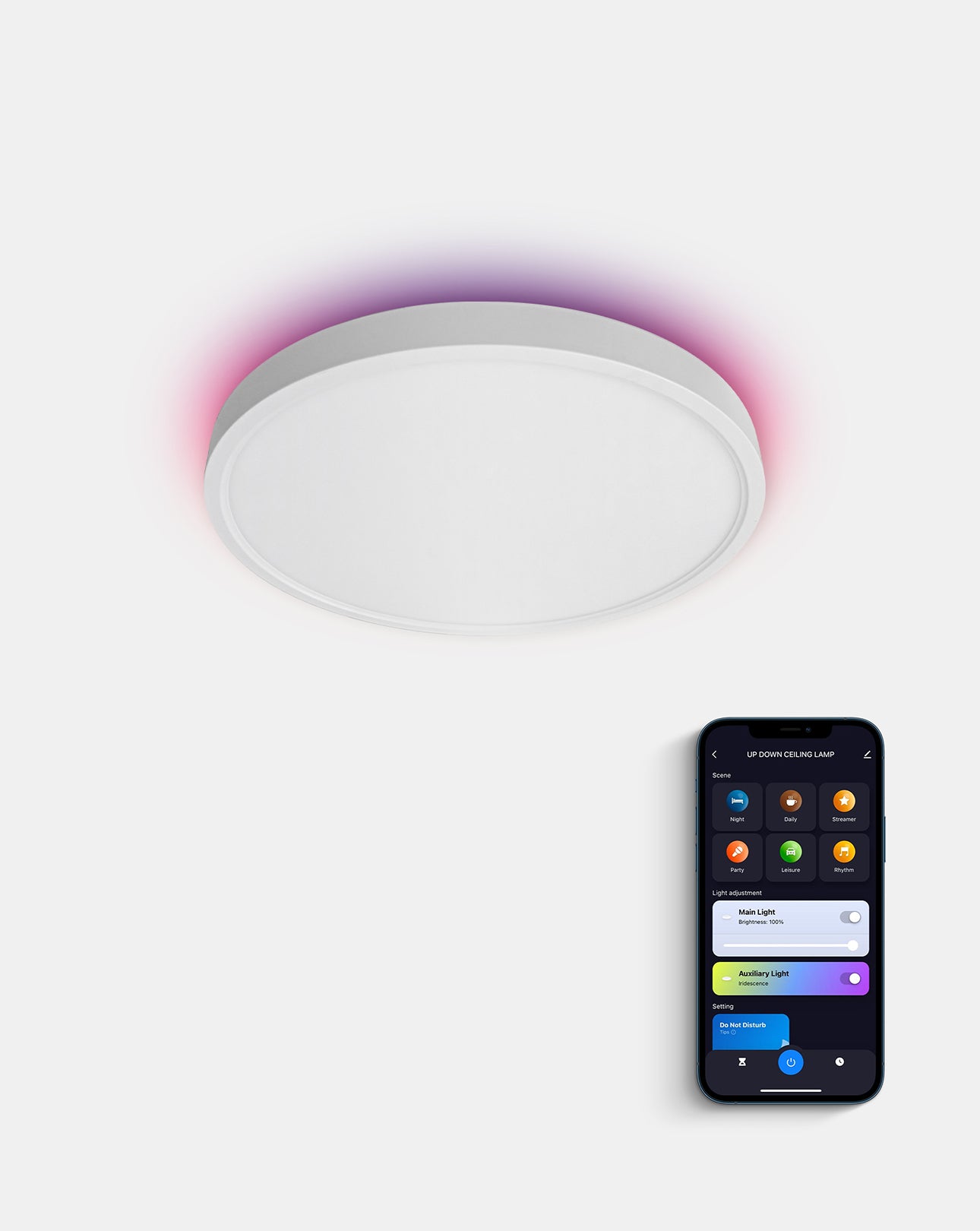 Smart Round Ceiling Lamp Up-Down (20W)