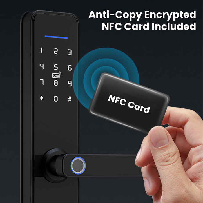 Wi-Fi Smart Door Lock Core Cylinder Intelligent Security Lock Encryption with Keys IC Cards